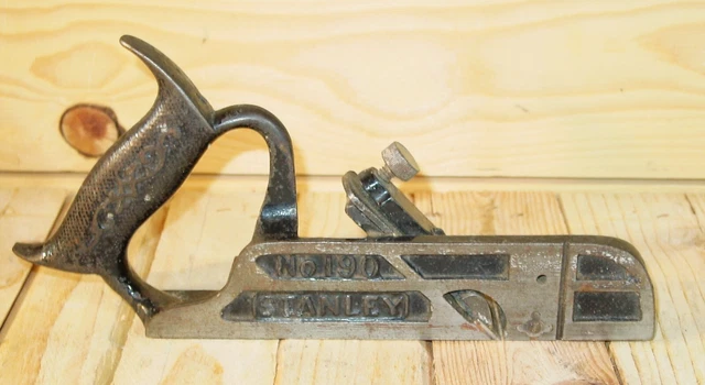 Vtg Stanley Sweetheart 190 Wood Plane Tool Missing Side Rabbet Fillister As-IS