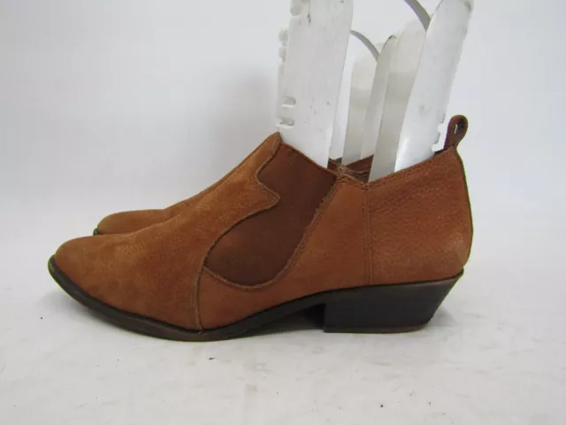 Lucky Brand Womens Size 9.5 M Brown Leather Ankle Fashion Boots Bootie