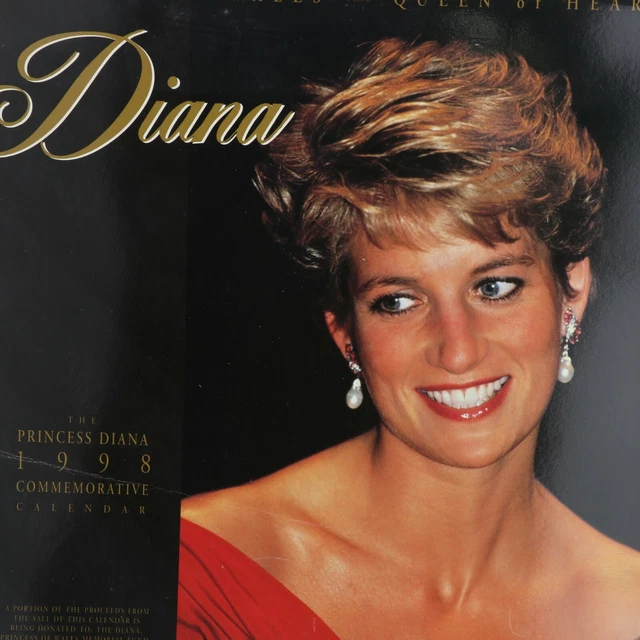 VINTAGE DIANA PRINCESS of Wales 1998 Commemorative Calendar 10.99