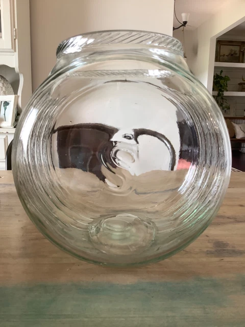 Vintage Sellers Hoosier Large Embossed "S" Ribbed Canister Jar