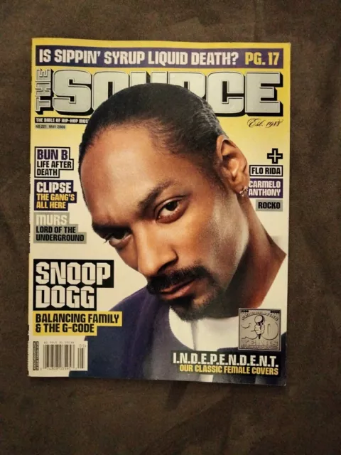 The Source Magazine Issue #221 May 2008 Snoop Dogg Bun B Clipse Murs Flo Rida