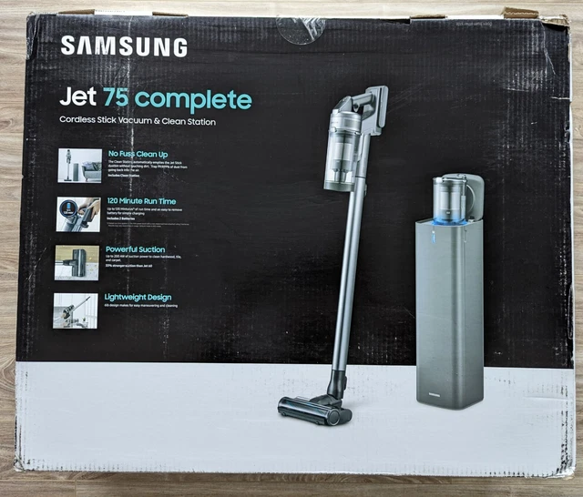 SAMSUNG JET 75 Complete Cordless Stick Vacuum Clean Station VS20T7551P5