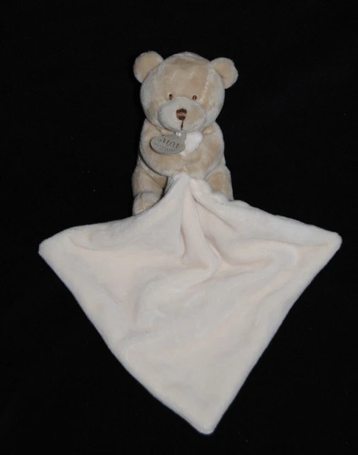 DOUDOU ET COMPAGNIE DC302 Ours Beige Mouchoir En boite Fleur Etat NEUF