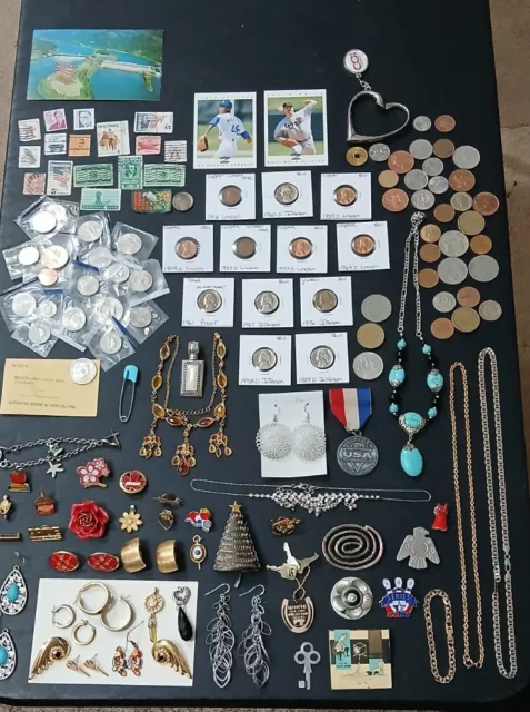 Huge Coin Lot JUNK DRAWER  Mint Sets OLD COINS Lot World Coin JEWELRY LOT SILVER