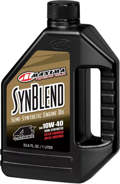 Maxima Engine Oil 4-Stroke 10w40 1 Litre 33.8 Fl. Oz. Amber