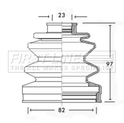 First Line Driveshaft Bellow CV Joint Boot Kit FCB2288 - 5 YEAR WARRANTY