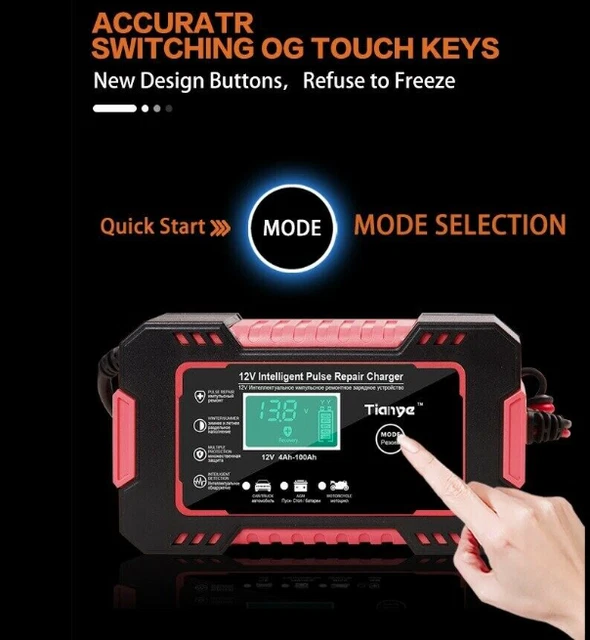 Chargeur de Batterie de voiture à Écran Numérique, Réparation, Recharges, 12V 5
