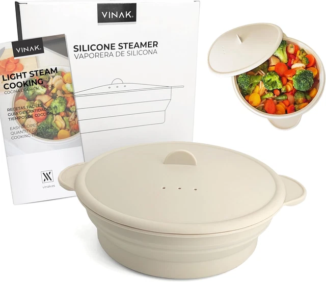 Vaporiera Ovale Universale Per Microonde - 340x220mm, Cottura Sana Senza Grassi