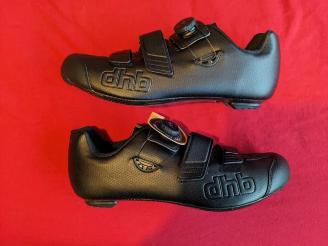 DHB Aeron Carbon Road Radschuhe SPD-SL 3 Punkt schwarz 9,5 UK/44 EU NEU 3