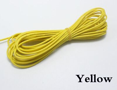 24 AWG tinned copper stranded hook up wire, 25 or 100 feet YELLOW UL1007, 300v