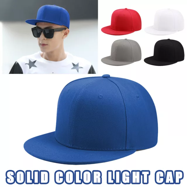Snapback Flat Men Peak Caps Hip Hop Classic Adjustable Hat Unisex Plain Baseball