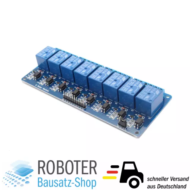 8 Kanal Relais Relay Modul 12V mit Optokoppler für Arduino AVR