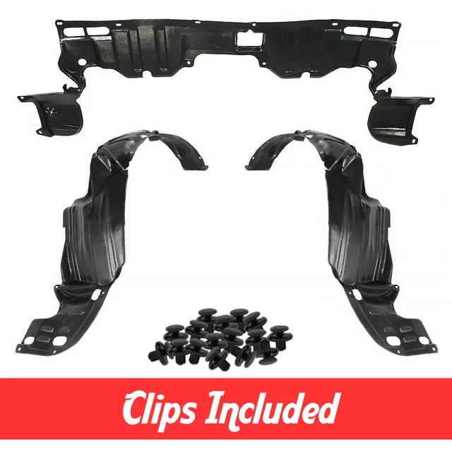FRONT FENDER LINER & Under Cover Set w/ Clips For 20062011 Honda Civic