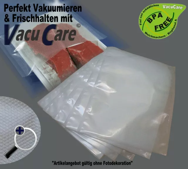100 Vakuumbeutel 30 x 40cm Folienbeutel Vakuumtueten kräftige Struktur VacuCare