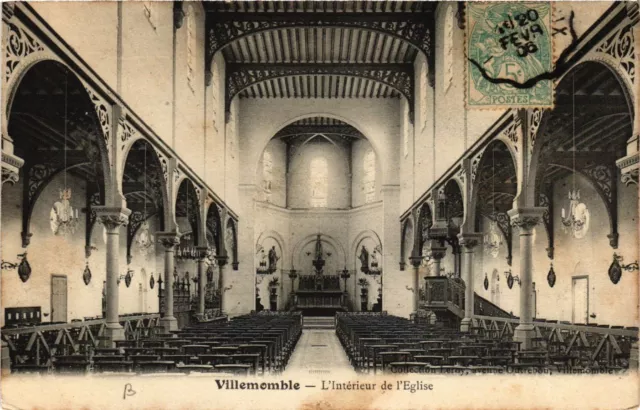 CPA AK VILLEMOMBLE - L'Intérieur de l'Église (741207)