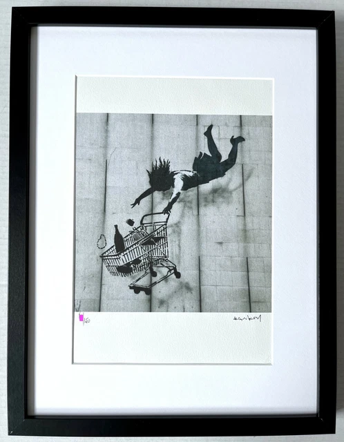 Banksy Original M Arts Edition Lithographie Signée Numérotée /150 CADRE INCLUS
