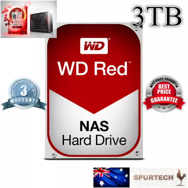 Western Digital WD Red 3.5" 3TB NAS Internal Hard Drive OEM