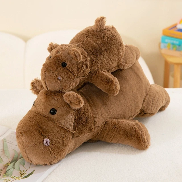 BROWN STUFFED ANIMAL Moo Deng Hippo Baby Hippopotamus Doll Christmas