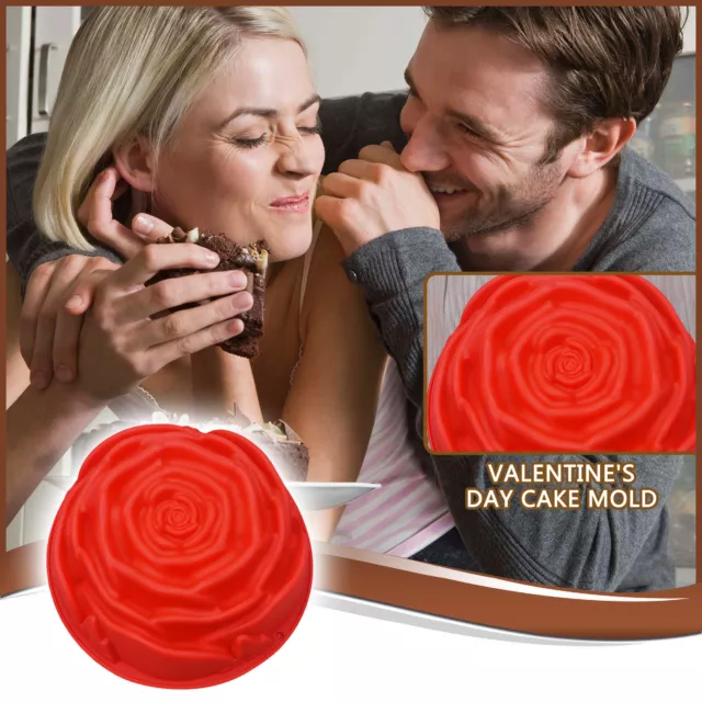 DIY Baking Tools Valentine's Day Silicone Large Rose Cake Mold