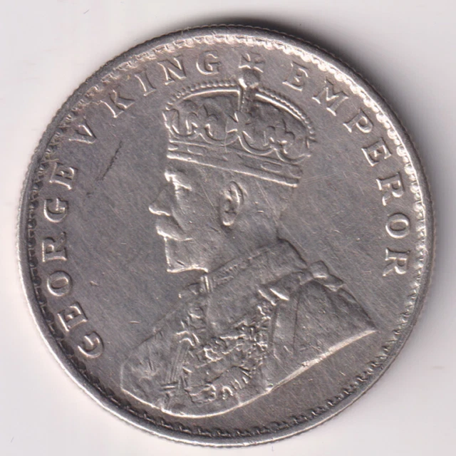 British India 1918 King George V One Rupee Silver Coin In Top Grade