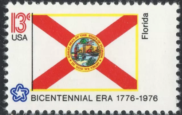 US #1659 MNH 1976 American Bicentennial Issue Racist Confederate Flag Florida