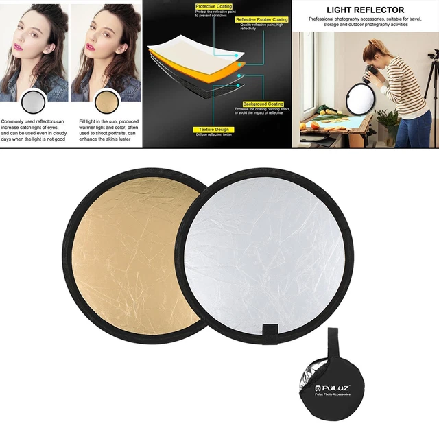Mini réflecteurs de lumière en argent avec sac multi-disque 12 pouces 30cm