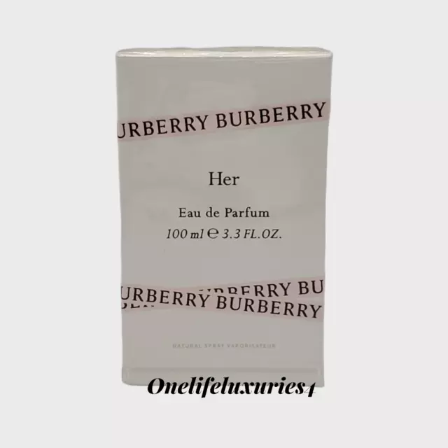 Burberry Her by Burberry 3.3 oz 100ml Eau De Parfum Perfume for Women spray NEW