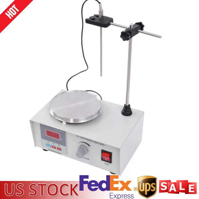 2000ML Magnetic Stirrer Lab Hotplate Mixer Digital Temperature Display Stir Bar