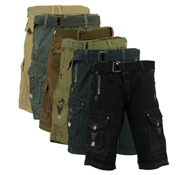 Pantaloni bermuda shorts geographical Norway Perle Men cargo cotone al ginocchio