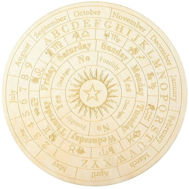 Star Pendulum Board Wooden Dowsing Board Divination Metaphysical Message5875