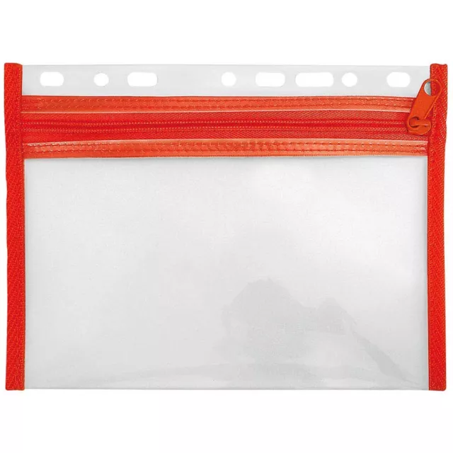 VELOFLEX Reißverschlussbeutel VELOBAG® transparent/rot 0,3 mm, 1 St.