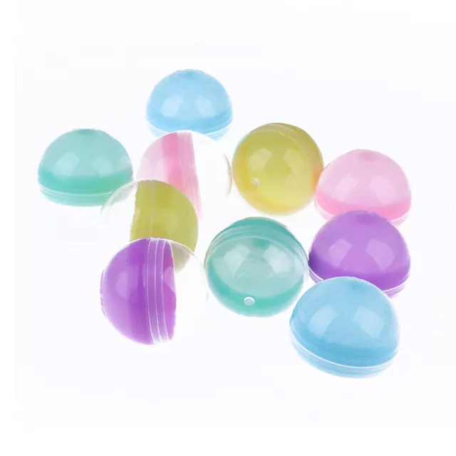 10Pcs 45mm Plastic PP Toy Capsules Half Transparent Colorful Round Ball Capsules