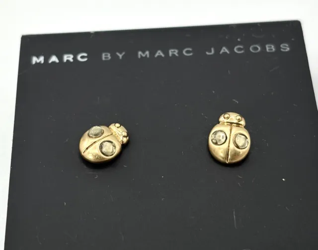 New Marc by Marc Jacobs Gold Tone Ladybug Stud Earrings $ 48