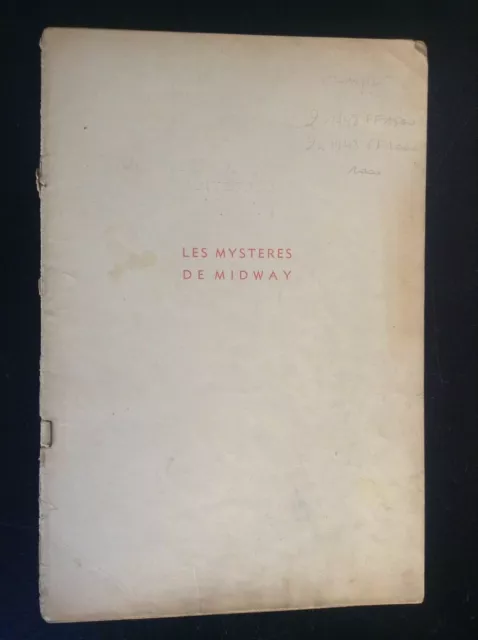 Les mysteres de Midway cahier de l'EO de 1948 Buck Danny