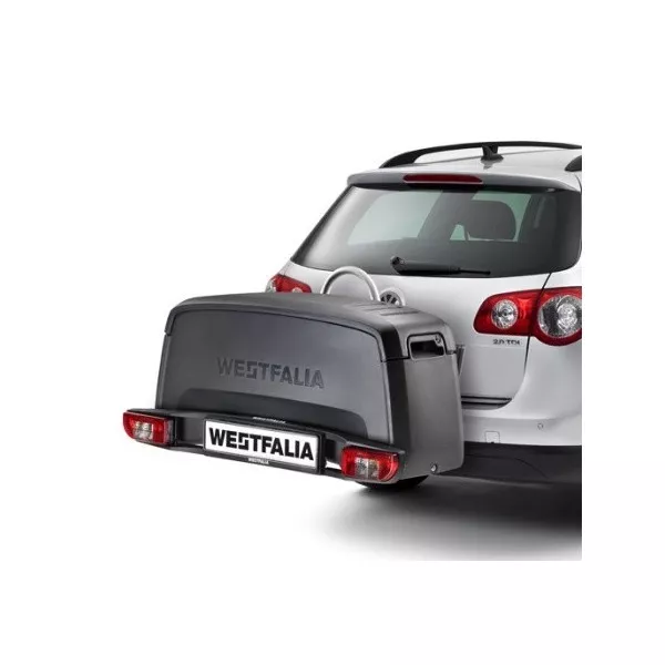 Porte-Velos 2 Velos Westfalia Bc60 + Coffre Sur Attelage Rabattable