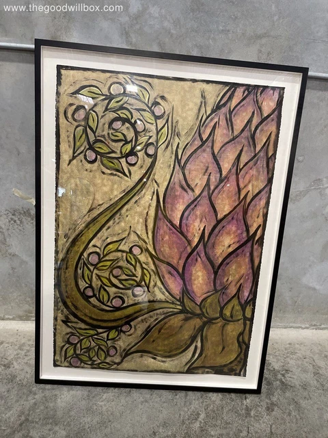 Juan Alonso Brown Handpainted Sugerbush Wall Hanging Decorative Rectangle Frame