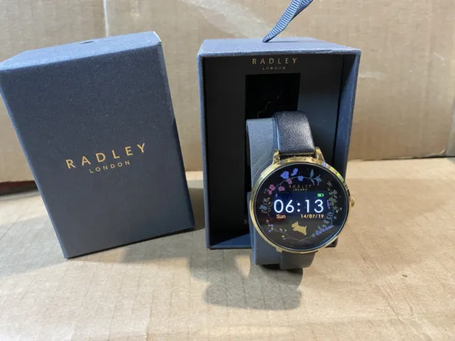 Radley London Series 3 Black Leather Strap Smart Watch Boxed —- Special Offer