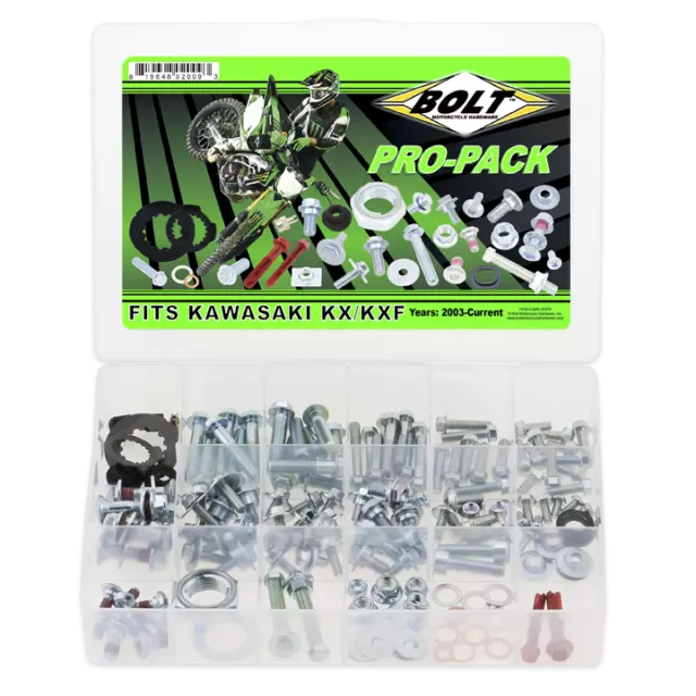 Bolt Pro Pack Bolt Kit Axle Nut & Adjusters Kawasaki Kx125 Kx250 2003 - 2008