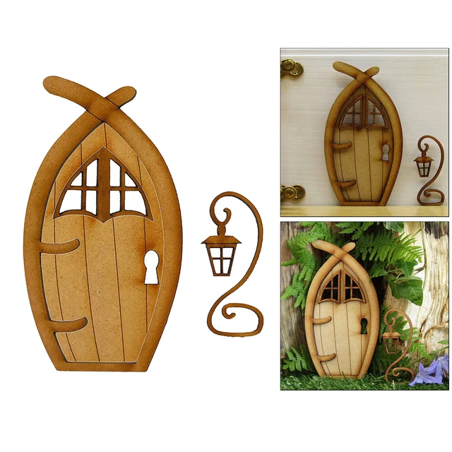 Nette Mini Fee Elf Fenster und Tür Montage Garten Statuen Dekoration DIY