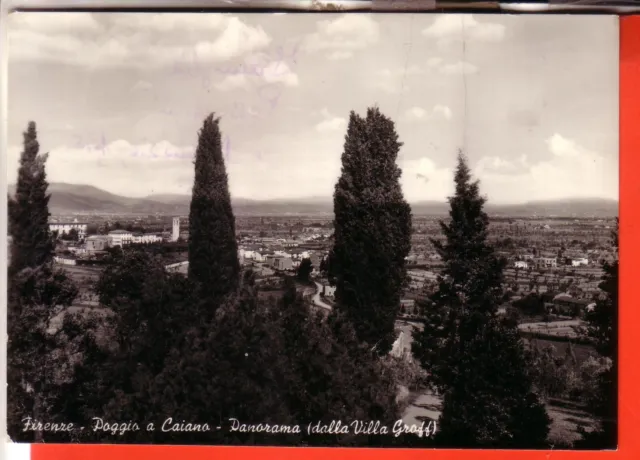 Cartolina  Poggio A Caiano B/N   Viaggiata  1974  Panorama    Regalo