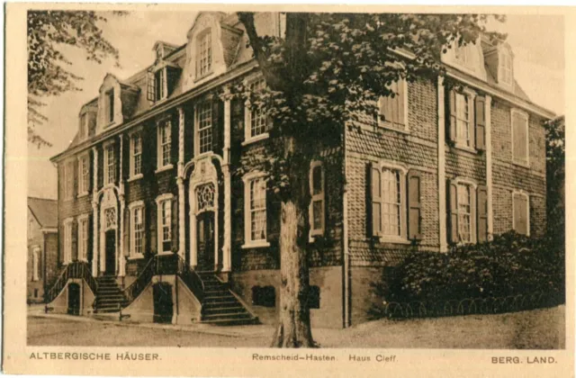 AK Bergisches Land REMSCHEID HASTEN Haus Cleff /Altbergische Häuser 1910