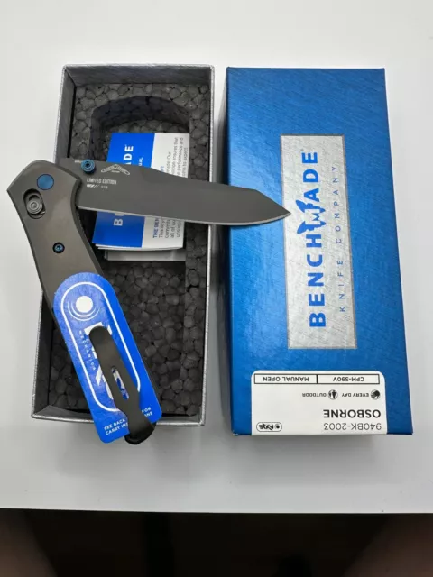 RARE Benchmade Osborne 940BK-2003 S90V DLC Limited Discontinued NEW