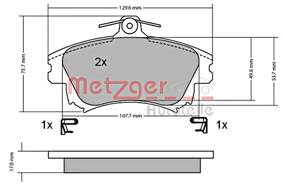 Metzger Disc Brake Pad Set Front For VOLVO MITSUBISHI SMART S40 I VI M850976
