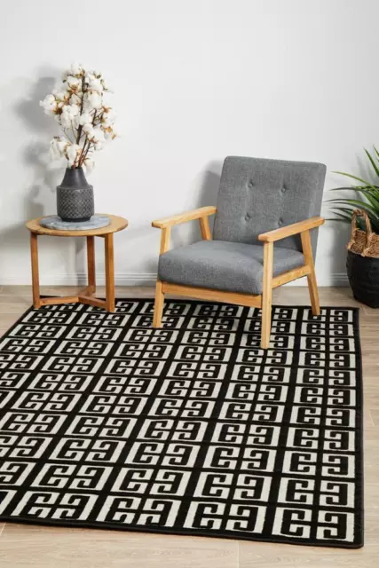 YORK BRENDA Floor Area Carpeted Rug Modern Rectangle Black & Natural 230X160CM 3