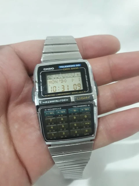 Vintage Casio DBC-630  Digital Watch LCD Data Bank Telememo 50