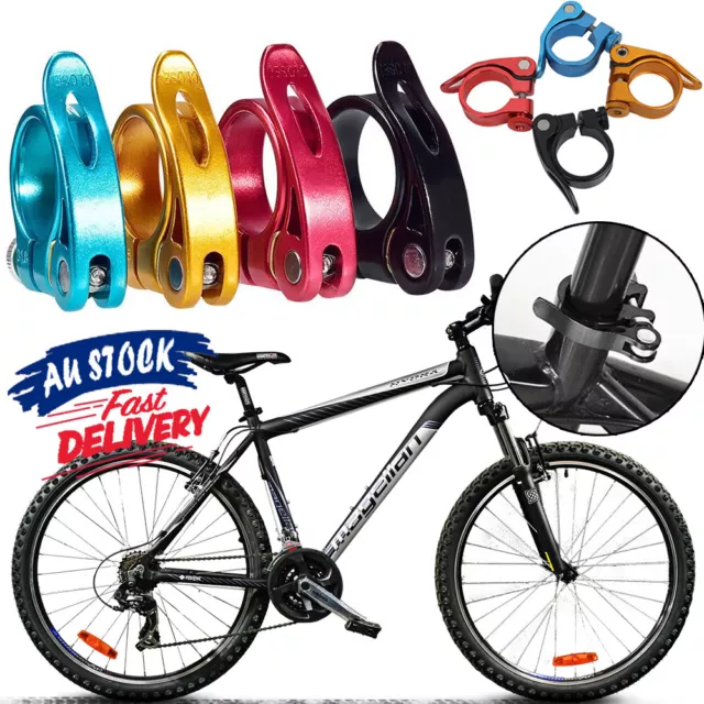 31.8mm Bicycle Seat Clamp Alloy Quick Release Post MTB Bike Saddle Clamps Road