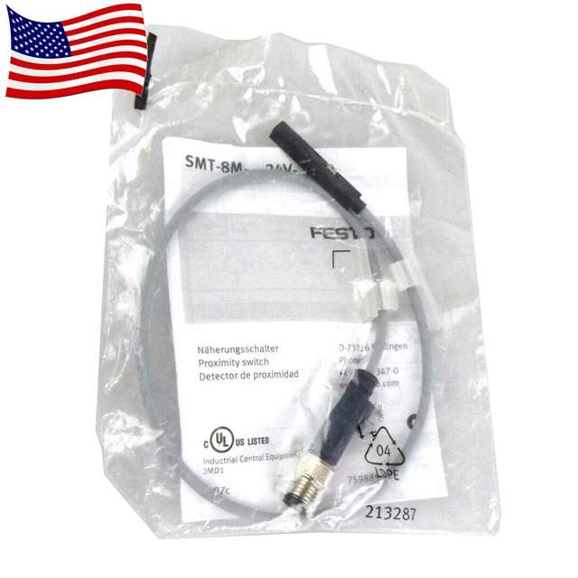 New Genuine Festo SMT-8M-PS-24V-K-0,3-M8D 543866 Proximity Switch - US Stock
