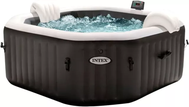 Intex Pure Spa Bubble E Jet Massage Deluxe Ottagonale 201x71 Cm 4 Posti Con Pomp