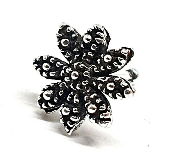 Stud de nariz Flor de mandala 8 mm 22 g (0,6 mm) Extremo de bola de poste... 3