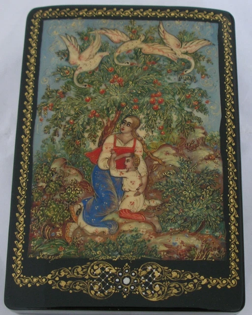 Lackkunst! Lack-Dose mit Märchen "Die Gänse - die Schwäne"! GESCHENKIDEE